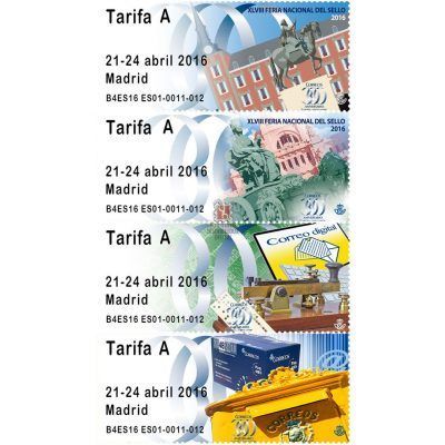 Etiquetas ATM Tarifa "A" - Feria del Sello 2016 Madrid - Año 2016