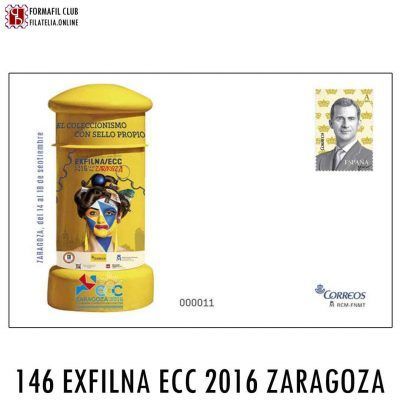 Sobre Entero Postal 146 - EXFILNA ECC 2016 Zaragoza - Año 2016