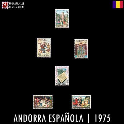 Sellos de Andorra Española Año 1975