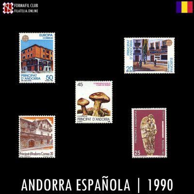 Sellos de Andorra Española Año 1990