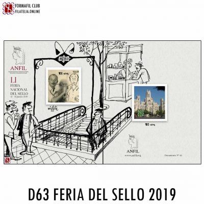 DOCUMENTO FILATELICO 63 FERIA DEL SELLO 2019
