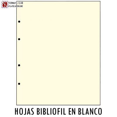 Hojas de Álbum Bibliofil en Blanco