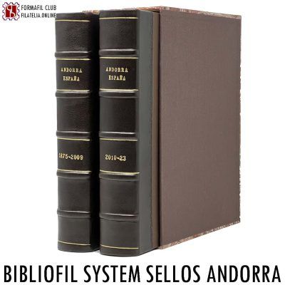 Libro Álbum BiblioiFil System Encuadernado para Sellos y Hojas Bloque de Andorra Española